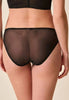 Back view of a women model wearing Gossard black microfibre Brief