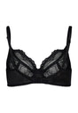 Back cutout view of Gossard black microfibre Non Padded Plunge Bra