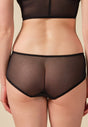Back view of a women model wearing Gossard black microfibre Short