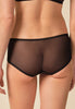 General view of a women model wearing Gossard black microfibre Short