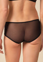 General view of a women model wearing Gossard black microfibre Short