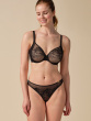 Glossies Lace Thong - Black