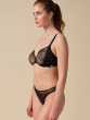 Glossies Lace Thong - Black