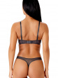 Glossies Lace Sheer Moulded Bra - Charcoal