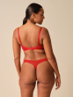 Glossies Lace Sheer Moulded Bra - Chilli Red