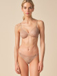 Glossies Lace Sheer Moulded Bra - Nude