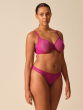 Glossies Lace Sheer Moulded Bra - Vivid Fuchsia