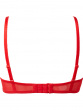 Glossies Lace Sheer Moulded Bra - Chilli Red