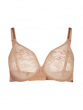 Glossies Lace Sheer Moulded Bra - Nude