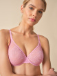 Glossies Lace Sheer Moulded Bra - Sweet Lilac