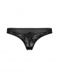 Glossies Lace Thong - Black