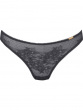 Glossies Lace Thong - Charcoal