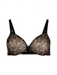 Glossies Leopard Sheer Moulded Bra - Animal Print