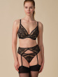 Encore Suspender - Black/Nude