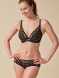 Encore Padded High Apex Bra - Black/Nude