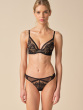 Encore Padded High Apex Bra - Black/Nude
