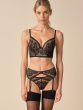 Encore Suspender - Black/Nude