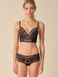 Encore Padded Longline Bra - Black/Nude