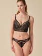 Encore Padded Longline Bra - Black/Nude