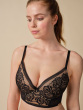 Encore Padded Longline Bra - Black/Nude