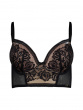 Encore Padded Longline Bra - Black/Nude