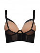 Encore Padded Longline Bra - Black/Nude