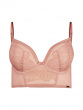Encore Padded Longline Plunge Bra - Blush