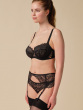 Swirl Non Padded Balcony Bra - Black