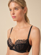 Swirl Non Padded Balcony Bra - Black