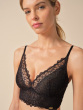Swirl Non Padded Bralet - Black