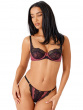 VIP Confession Strappy Thong - Black/Burgundy