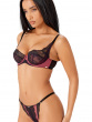 VIP Confession Strappy Thong - Black/Burgundy