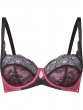 VIP Confession Non Padded Balcony Bra - Black/Burgundy