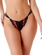 VIP Confession Strappy Thong - Black/Burgundy