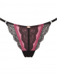 VIP Confession Strappy Thong - Black/Burgundy
