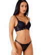 Suspense Longline Padded Bra - Black