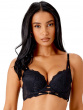 Suspense Longline Padded Bra - Black