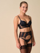VIP Rapture Longline Padded Plunge Bra - Black