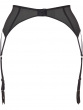 VIP Rapture Suspender in Black with exclusive guipure embroidery and lurex finish. Gossard lingerie, back suspender cut out

