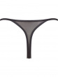 VIP Rapture High Leg Thong in Black with exclusive guipure embroidery and lurex finish. Gossard lingerie, back thong cut out
