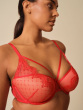 VIP Audacious Half Padded Plunge Bra - Red