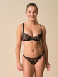 VIP Taboo Non Padded Balcony Bra - Black