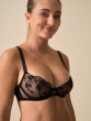 VIP Taboo Non Padded Balcony Bra - Black