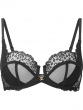 Rebel Non Padded Balcony Bra - Black