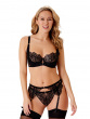 VIP Lavish Uplifting Balconette Bra - Black
