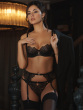 VIP Lavish Uplifting Balconette Bra - Black
