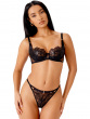 VIP Lavish Uplifting Balconette Bra - Black