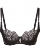 VIP Lavish Uplifting Balconette Bra - Black