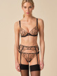 VIP Fleur de Nuit Non Padded Balcony Bra - Black