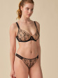 VIP Fleur de Nuit Non Padded Balcony Bra - Black